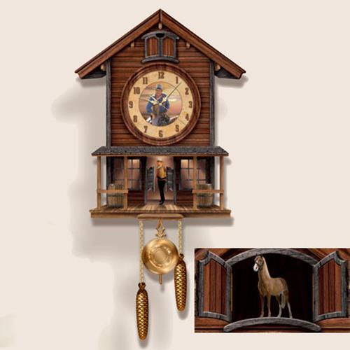 John Wayne Western Cuckoo Clock Bradford Exchange