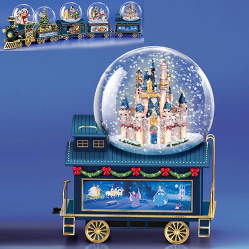 Disney Enchanted Journey Caboose Castle Mini Snow / Water Globe Train Collection