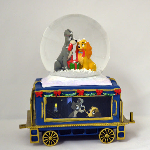 Disney Lady and the Tramp Mini Snow / Water Globe Train Collection