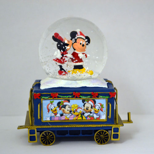 Disney Mini Snow / Water Globe Train Collection Mickey and Minnie