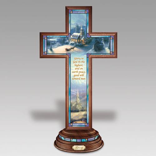 Glory - Light of Faith Cross Christ Jesus Figurine Thomas Kinkade