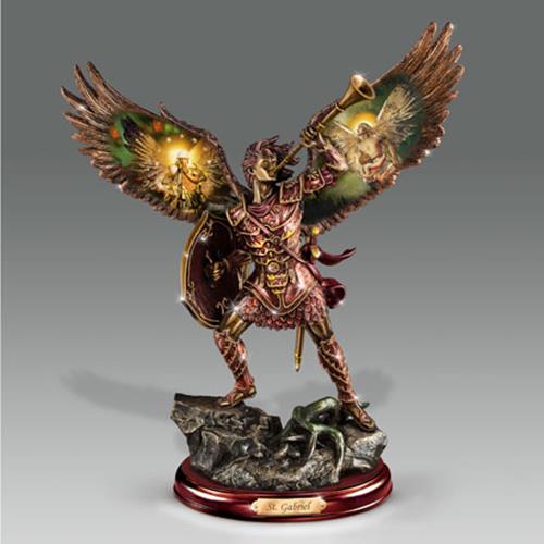 GABRIEL: HEAVENLY MESSENGER Bronze Archangel Bradford Exchange