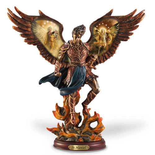 HANIEL: JOY OF GOD Bronze Archangel Bradford Exchange