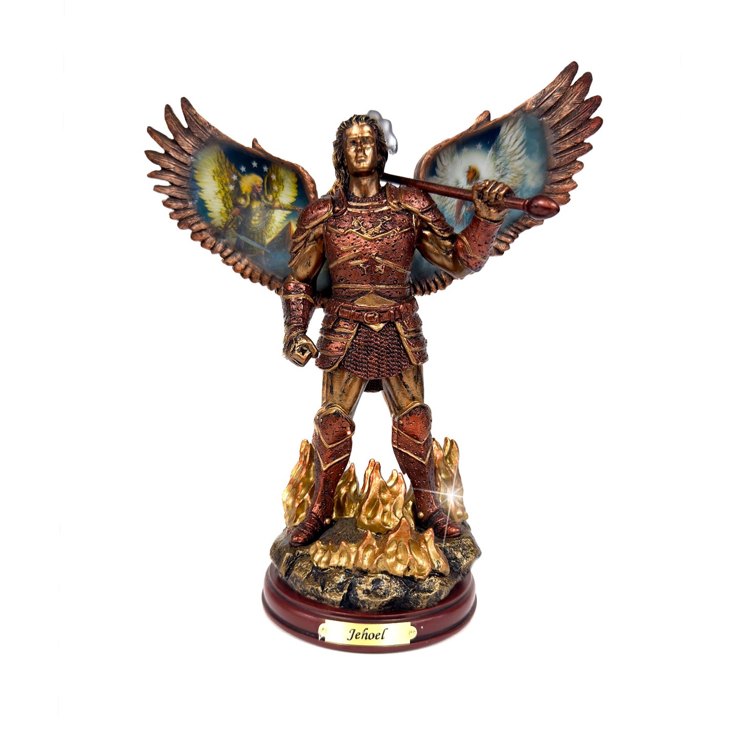 Jehoel: Fire of God Bronze Arch Angel Bradford Exchange