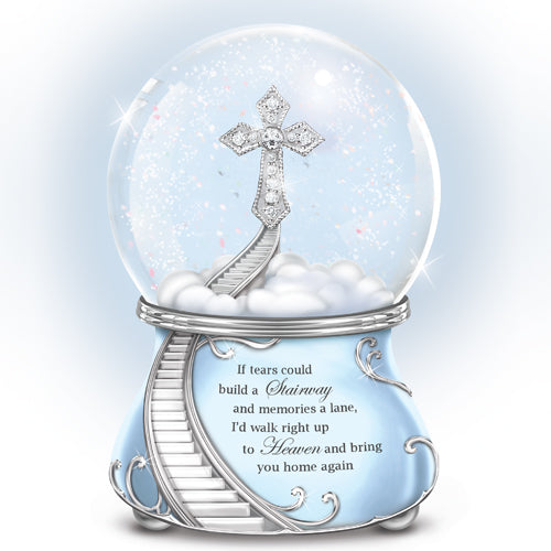 Loving Memories Cross Glitter Water Globe Bradford Exchange