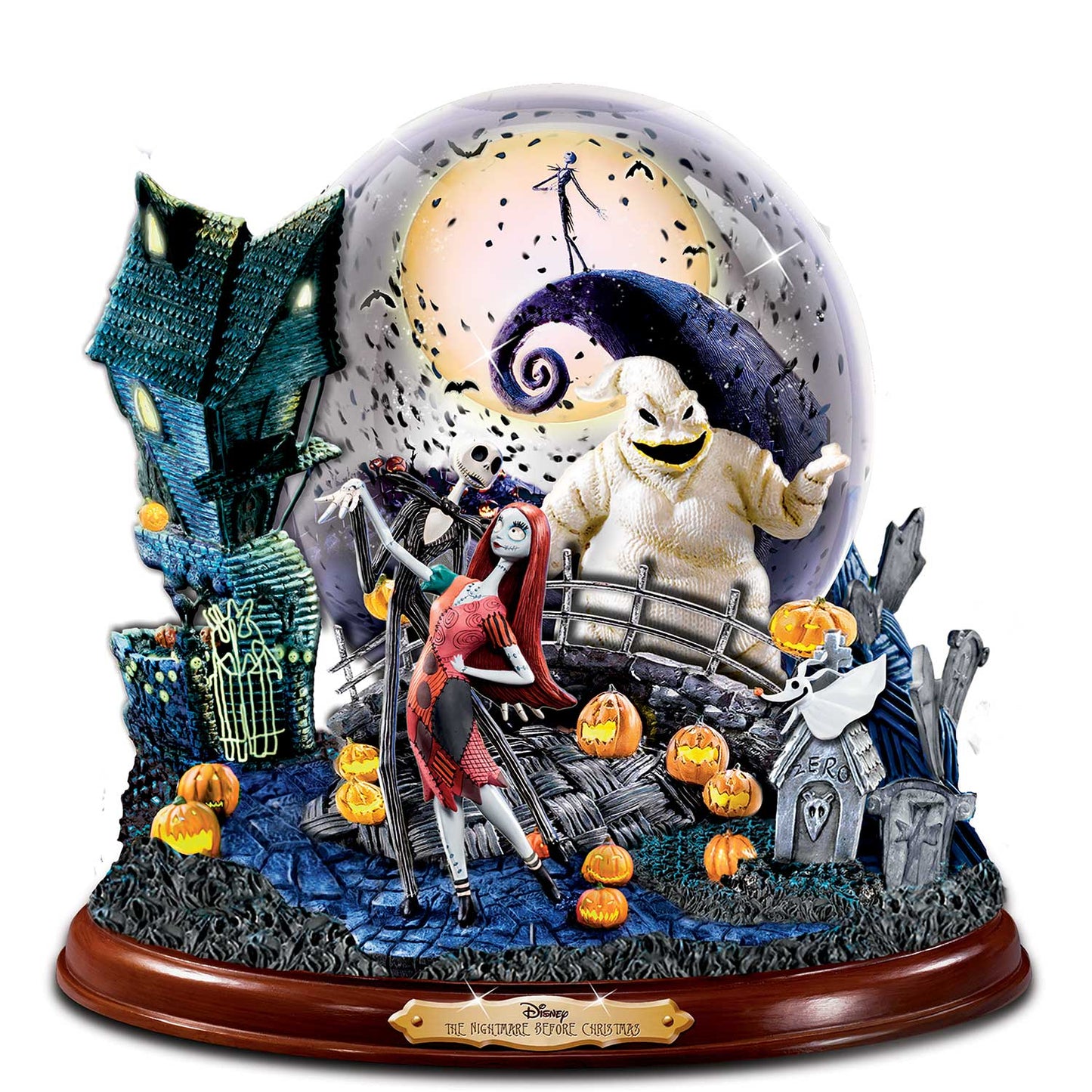 Disney Nightmare Before Christmas Jack Water Globe Snowdome Bradford Exchange