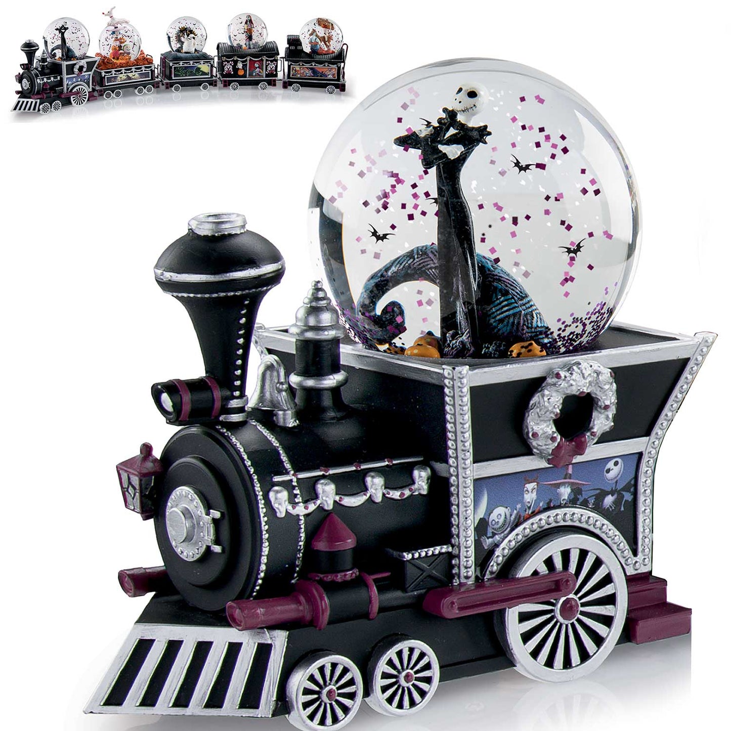 Nightmare Before Christmas Sally Jack Train #22 Water Globe Disney