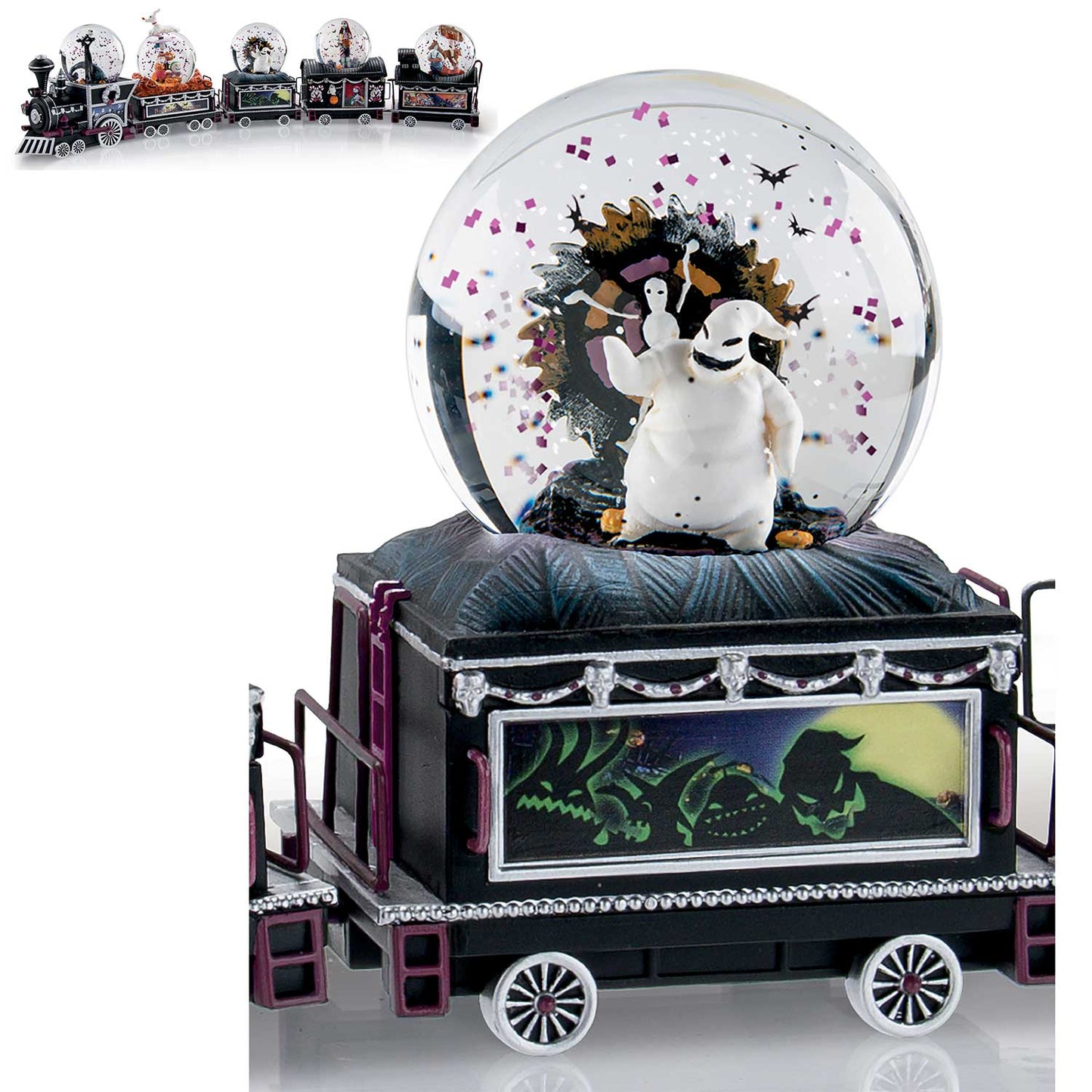 Nightmare Before Christmas Oogie Boogie Train #3 Water Globe Collection Disney