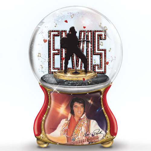 Elvis Houndog Musical Water Globe / Snowdome Bradford Exchange