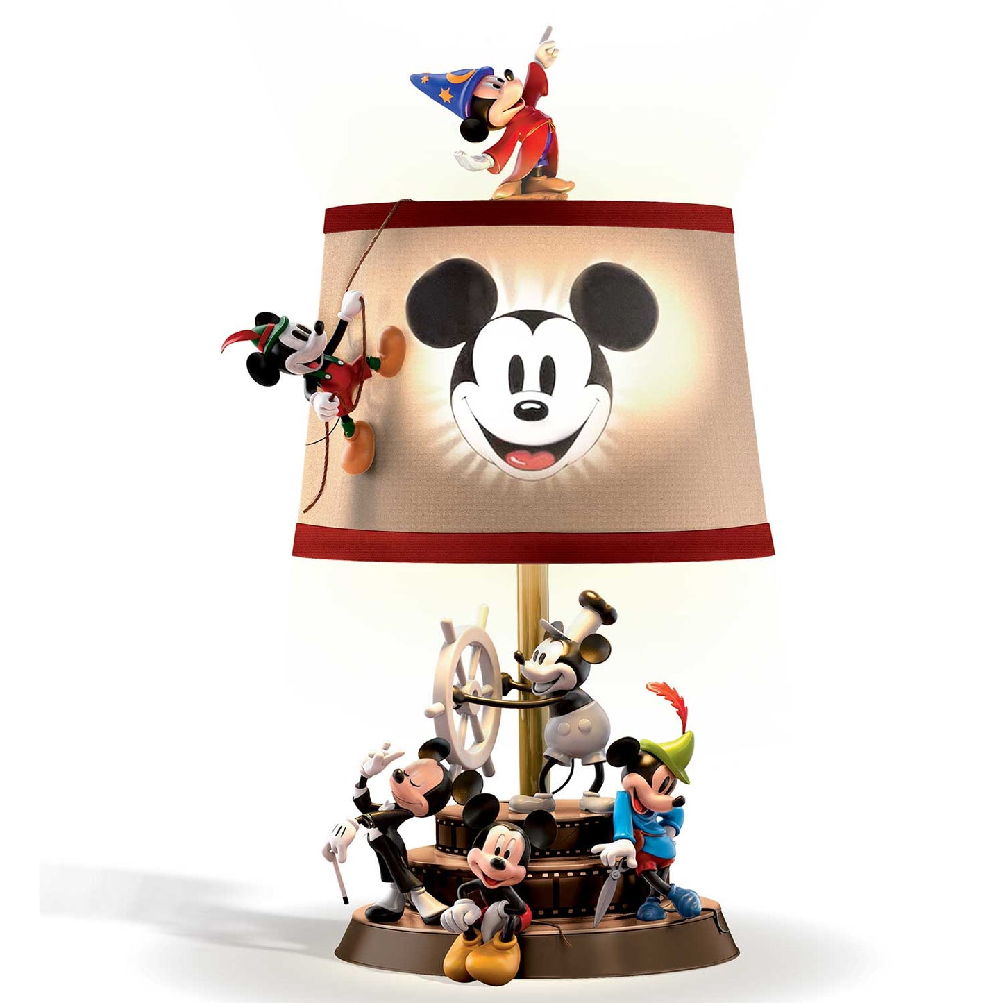 Disney Mickey Mouse Through The Years Lamp Bradford Exchange