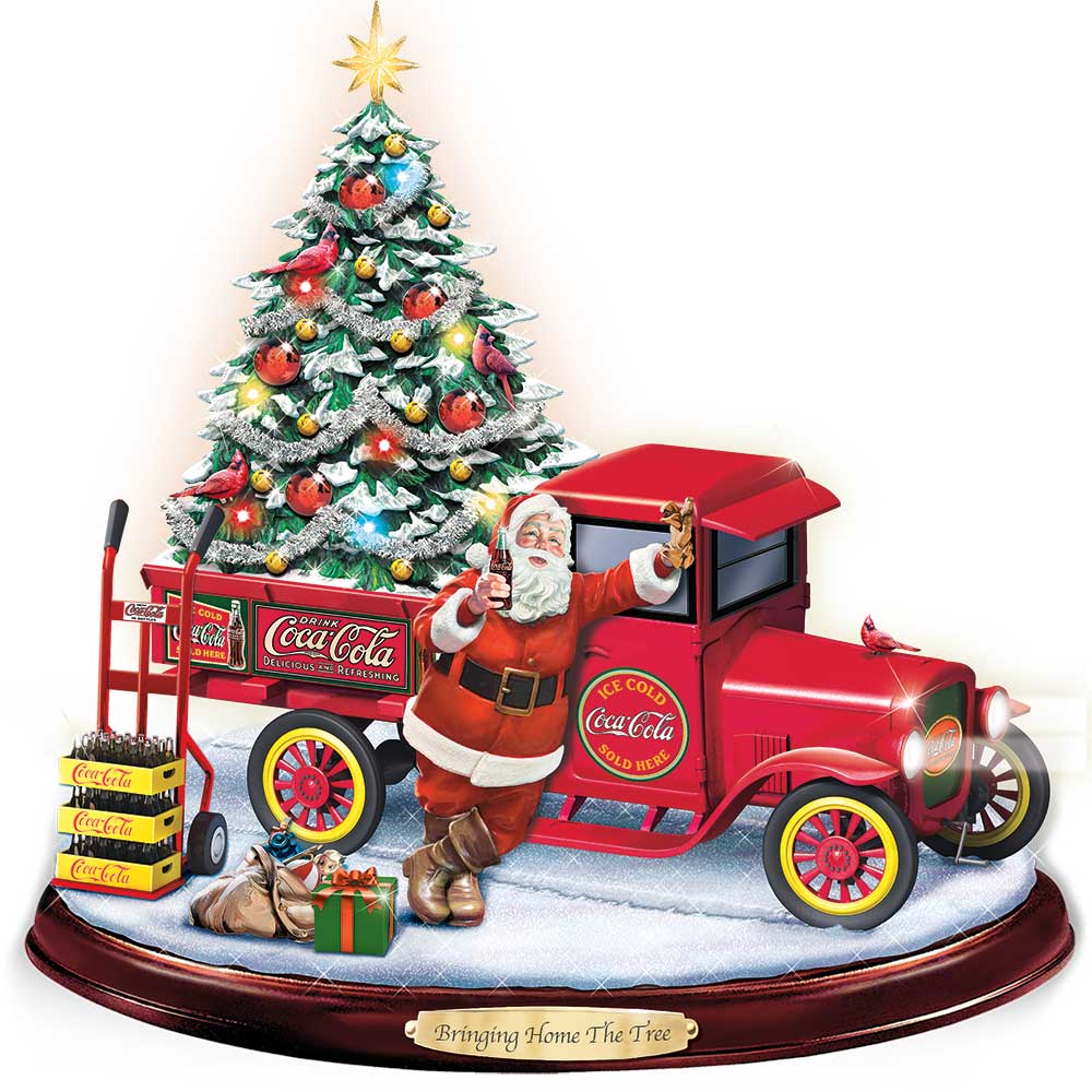 Bringing Home the Tree Coca Cola Figurine Bradford Exchange