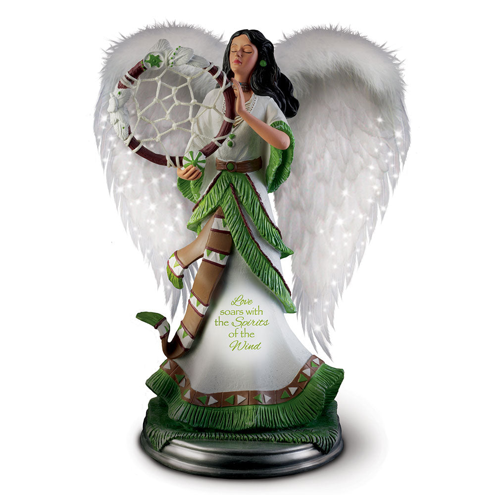 Spirit of Destiny Native Lady Angel Figurine with Baby Statue Bradford Exchange