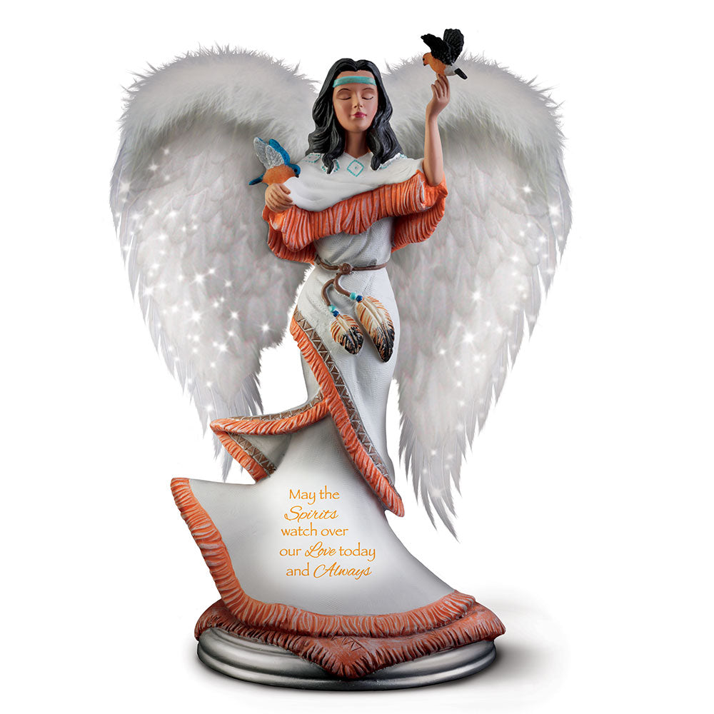 Awakening Beauty Native Lady Angel Figurine with Baby Statue Bradford Exchange
