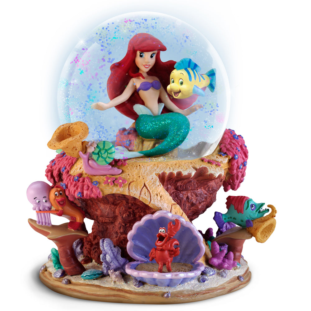 Disney Little Mermaid Ariel Glitter Water Globe Bradford Exchange