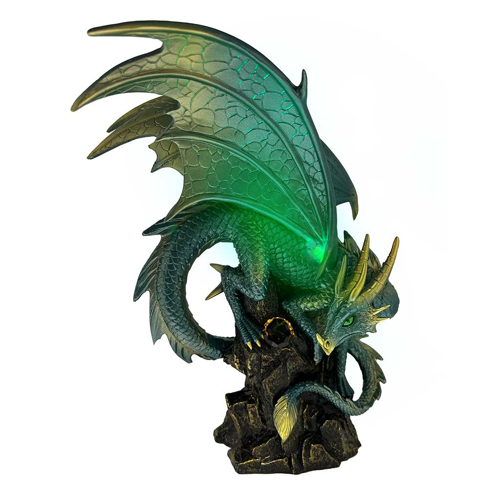 Protector of the Realm Dragon Illuminated Dragon Sculpture Bradford Exchange