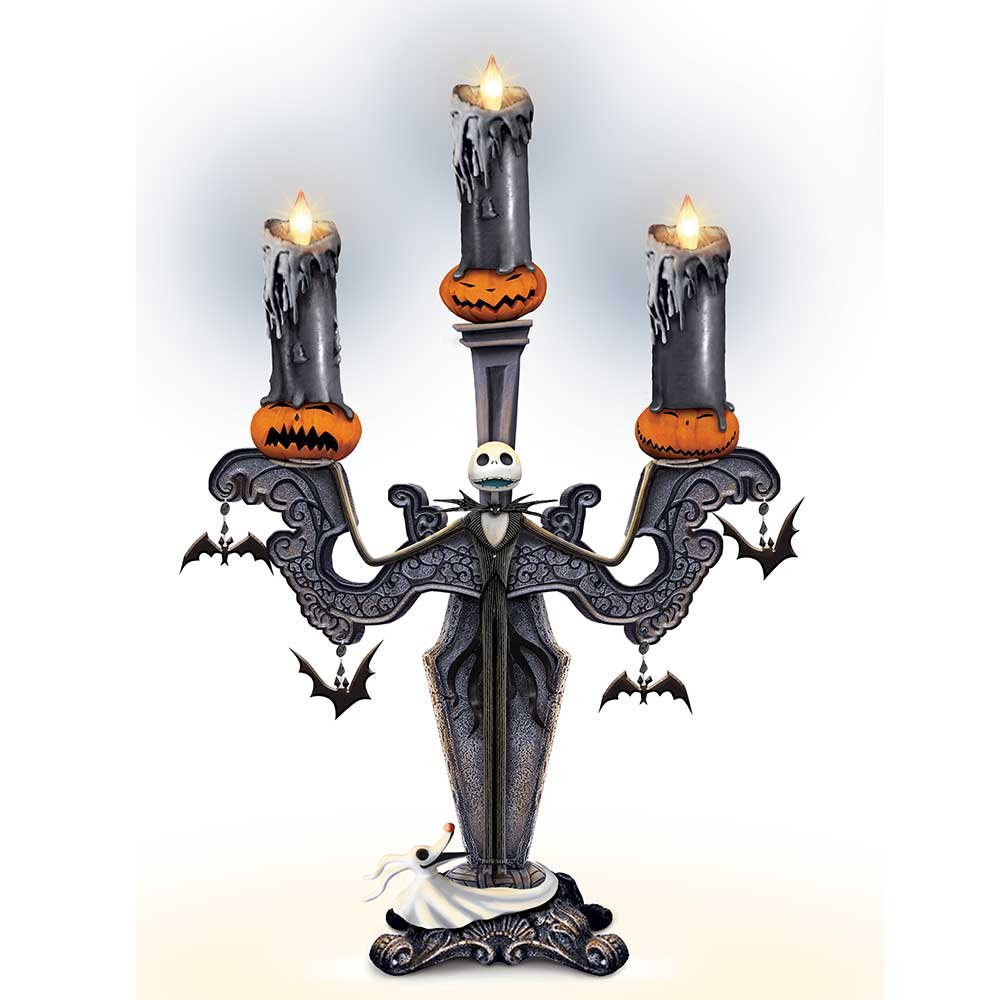 Disney Night Before Christmas Jack Skellington Candelabra Bradford Exchange