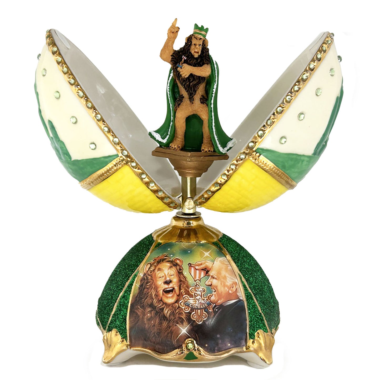 Cowardly Lion Egg Figurine Wizard of Oz Bradford Exchange