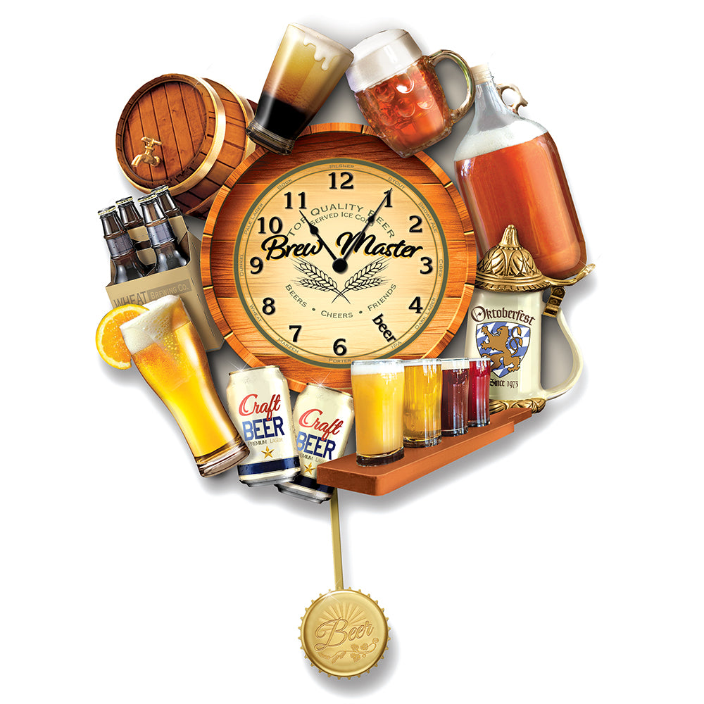 Brew Time Wall Clock Bradford Exchange