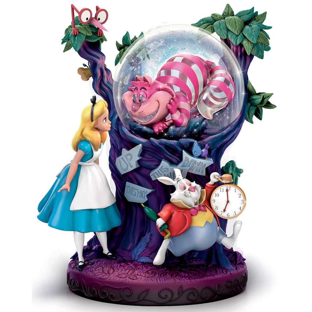 Disney Alice in Wonderland Glitter Water Globe Bradford Exchange