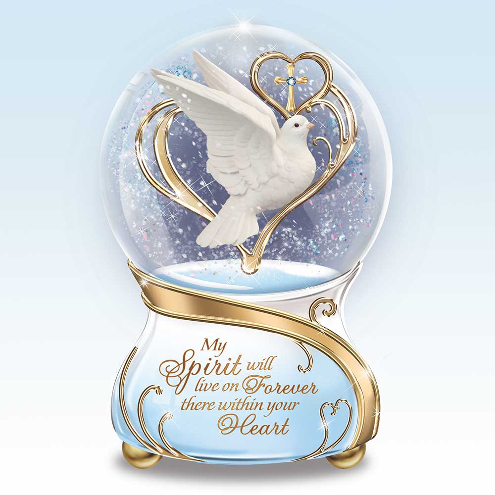 Dove Forever Within Your Heart Water Globe Bradford Exchange