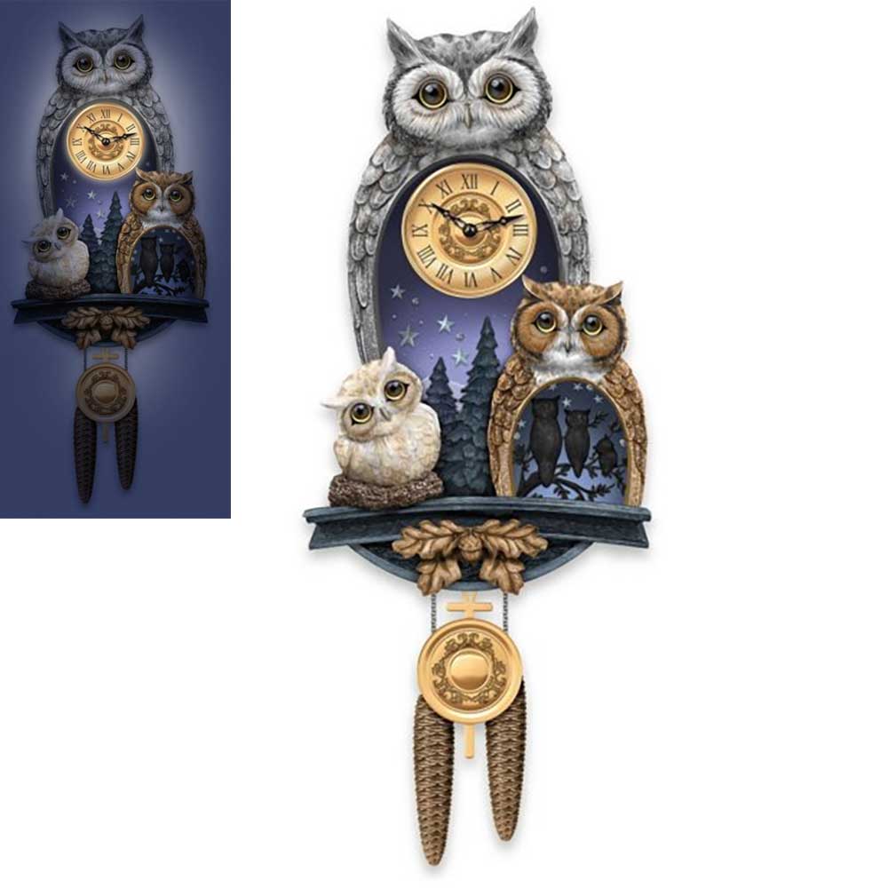 Age of Wisdom Owl Clock Bradford Exchange