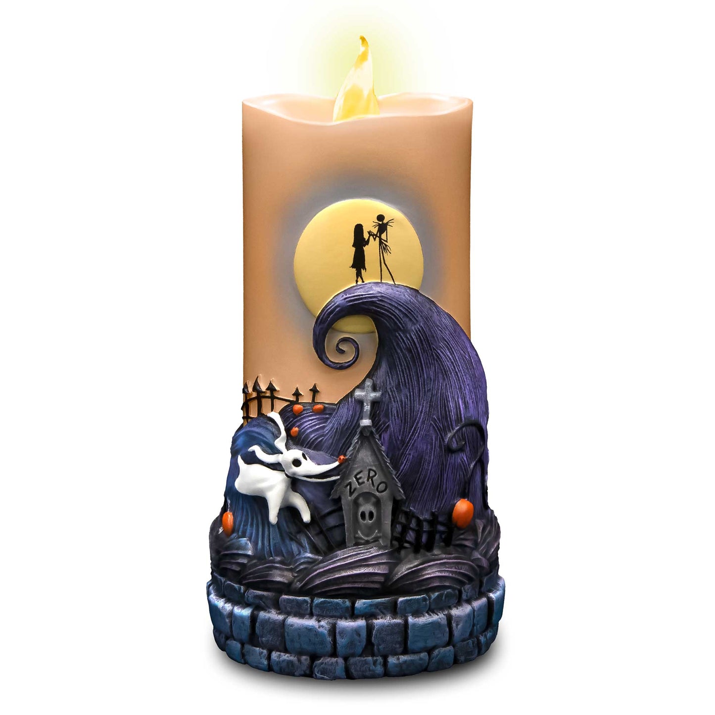 Disney Nightmare Before Christmas Spiral Hill Candle Battery Bradford Exchange