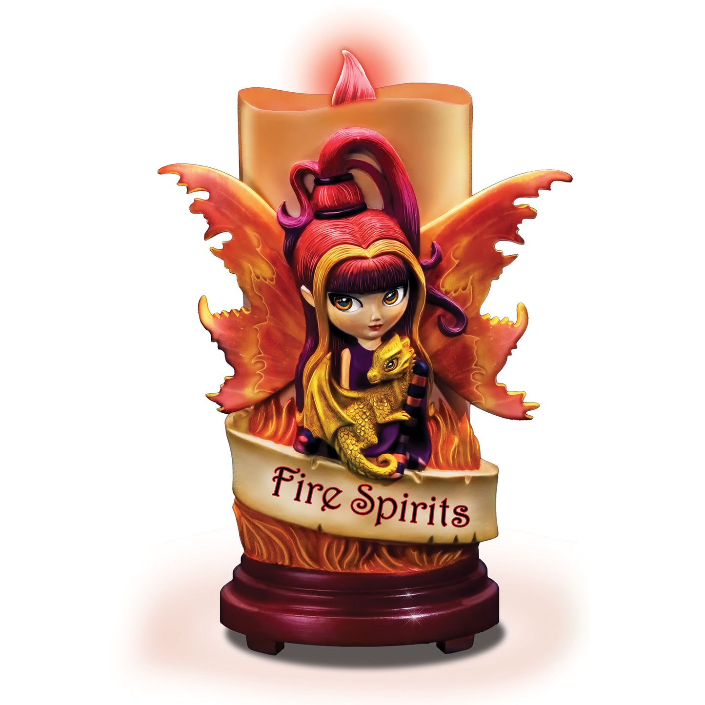 Fire Fairy Dragon Jasmine Becket-Griffith Candle Battery Operated