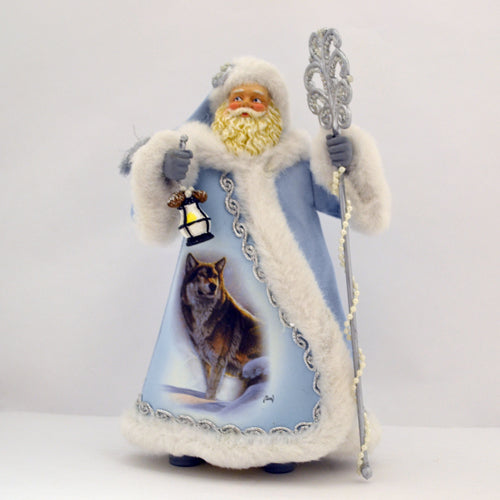 Santa Great Protector Wolf Christmas Figurine Bradford Exchange
