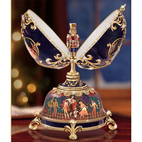 Russian Nutcracker Heirloom Egg Musical Figurine Bradford Exchange