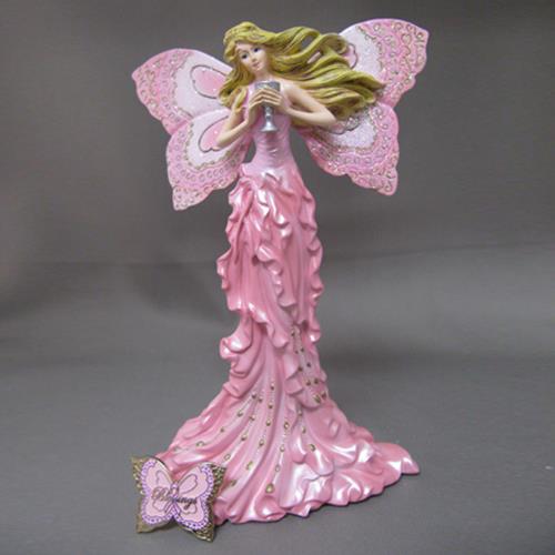 Wishes For Fortune Fairy Figurine Breast Cancer BCA