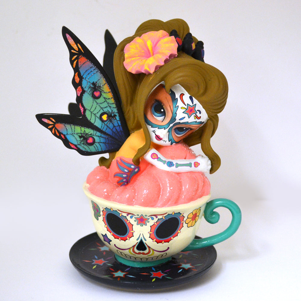 Relaxing Rose Ella Sugar Skull Fairy in a Teacup Jasmine Becket Griffith