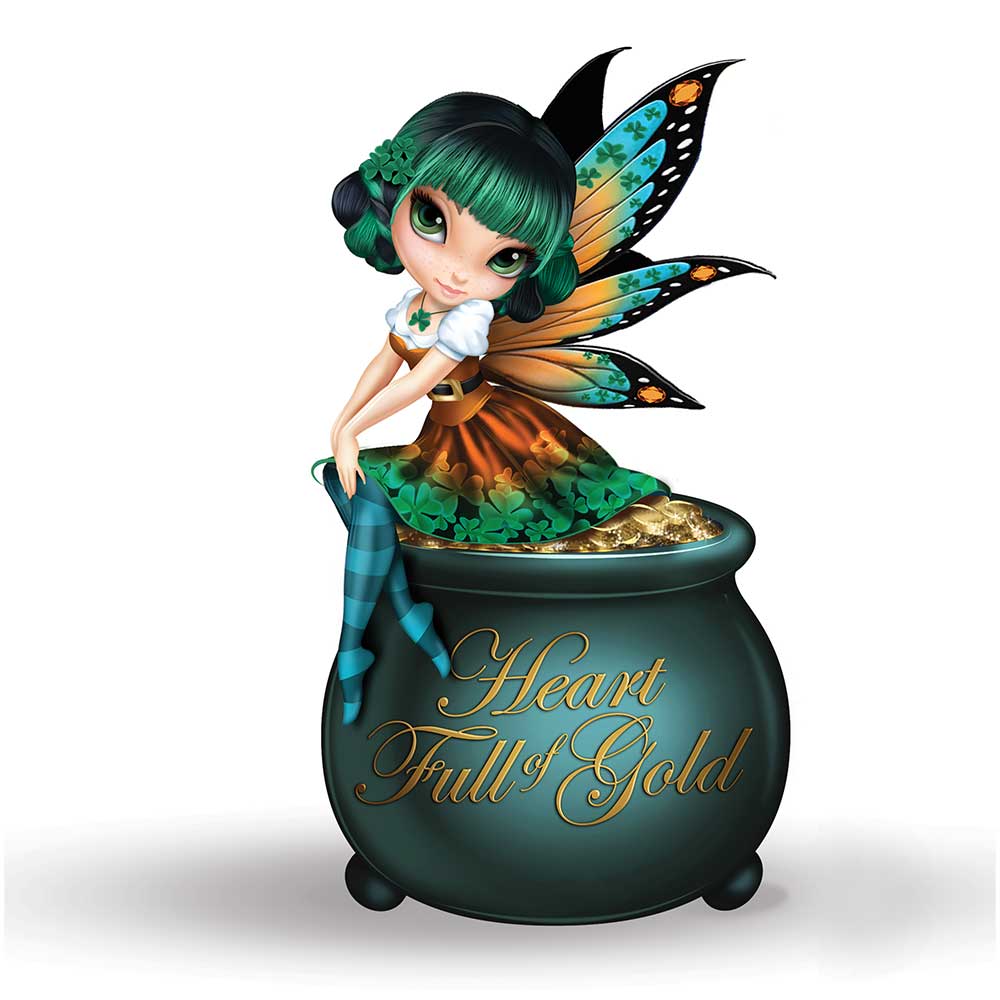 Heart Full of Gold Fairy Jasmine Becket Griffith Fairy Lucky Irish Collection