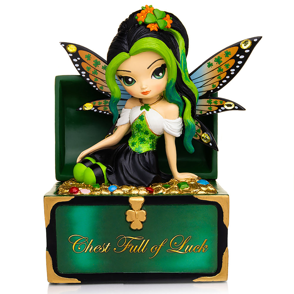 Chest Full of Luck Fairy Jasmine Becket Griffith A Fairy Lucky Irish Collection