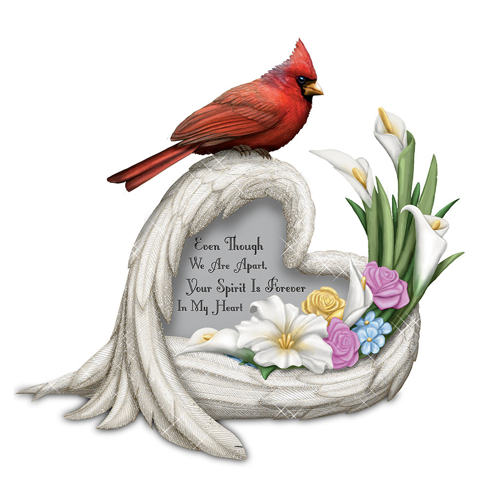 Even Though We Are Apart Cardinal On Angels Wings Collection Bradford Exchange
