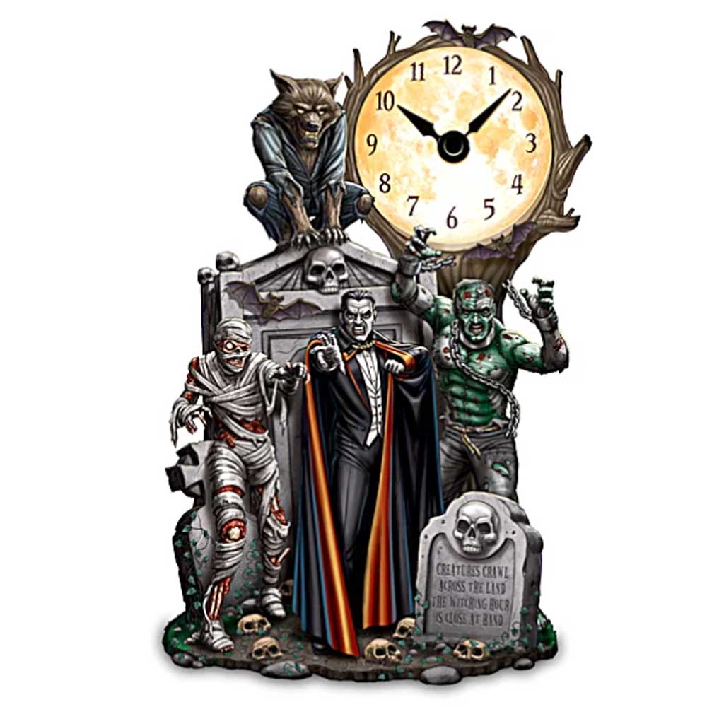 Haunted House Monster Clock Bradford Exchange