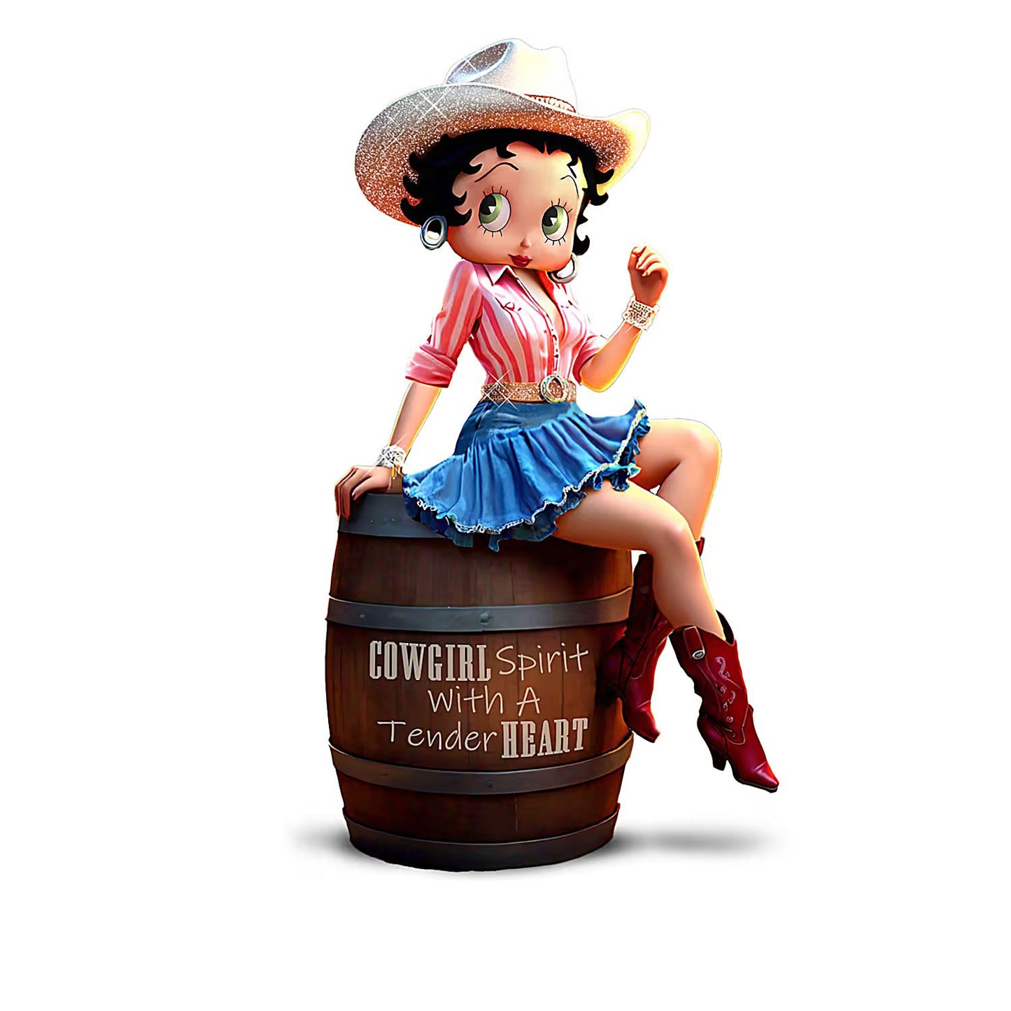 Cowgirl Spirit with a Tender Heart Betty Boop Figurine Bradford Exchange