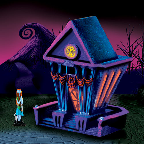 Disney Sally Town Hall  House Nightmare Before Christmas Black Light Village