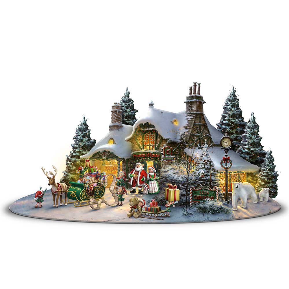 Santa's Night Before Christmas Thomas Kinkade