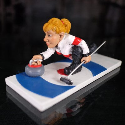 Grumpy Jon Female Curler Starting Position - Comical World Collectible - 16-255