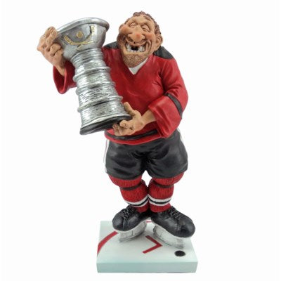 Grumpy Jon Hockey Player Holding Cup - Comical World Collectible - 16-451