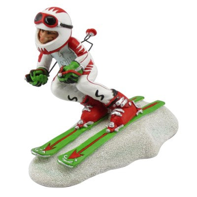 Grumpy Jon Downhill Ski Racer Figurine - Comical World Collectible - 16-454