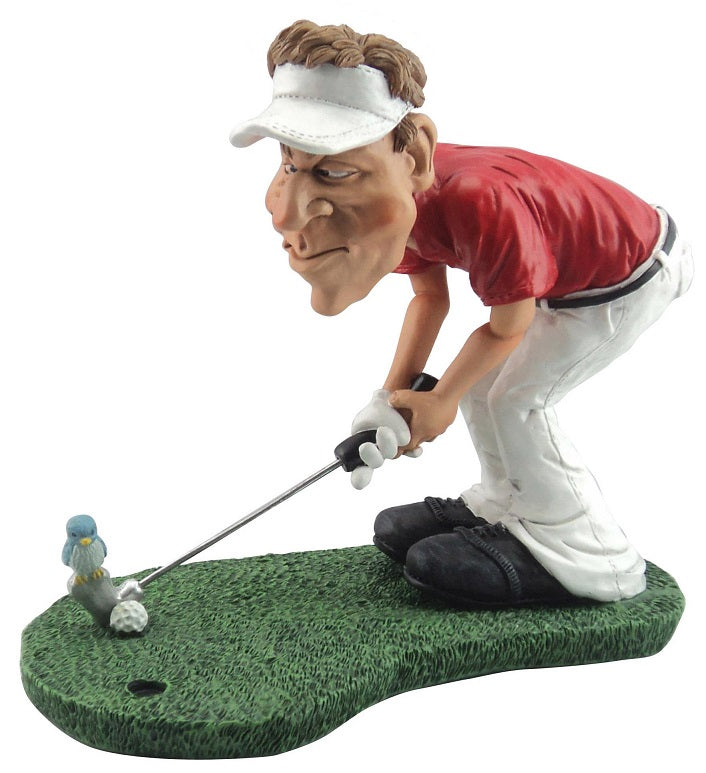 Grumpy Jon Golfer Birdie - Humorous Character Golf Figurine