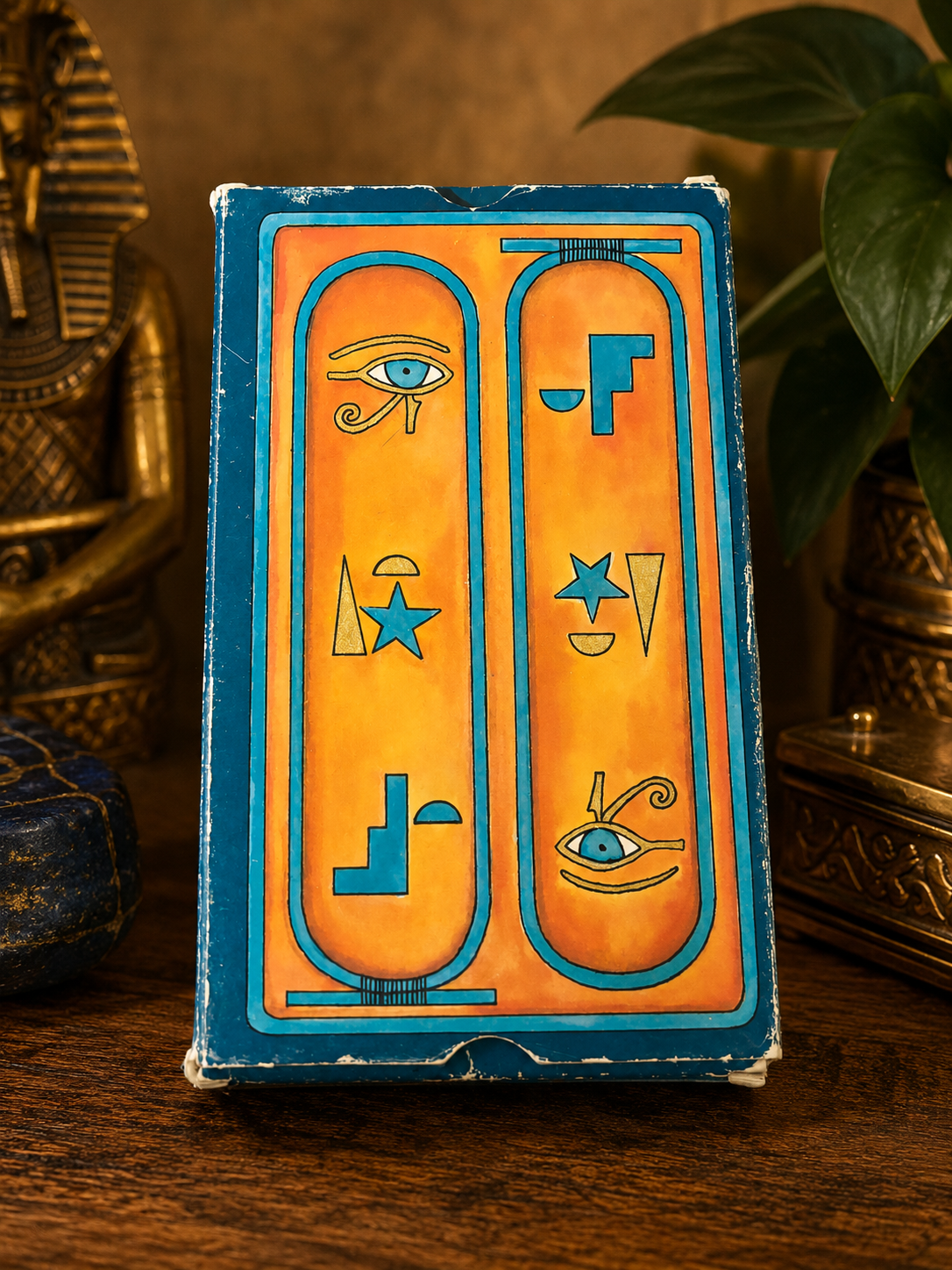 Vintage Cartouche Egyptian Oracle Cards by Murry Hope – 25 Card Divination Deck