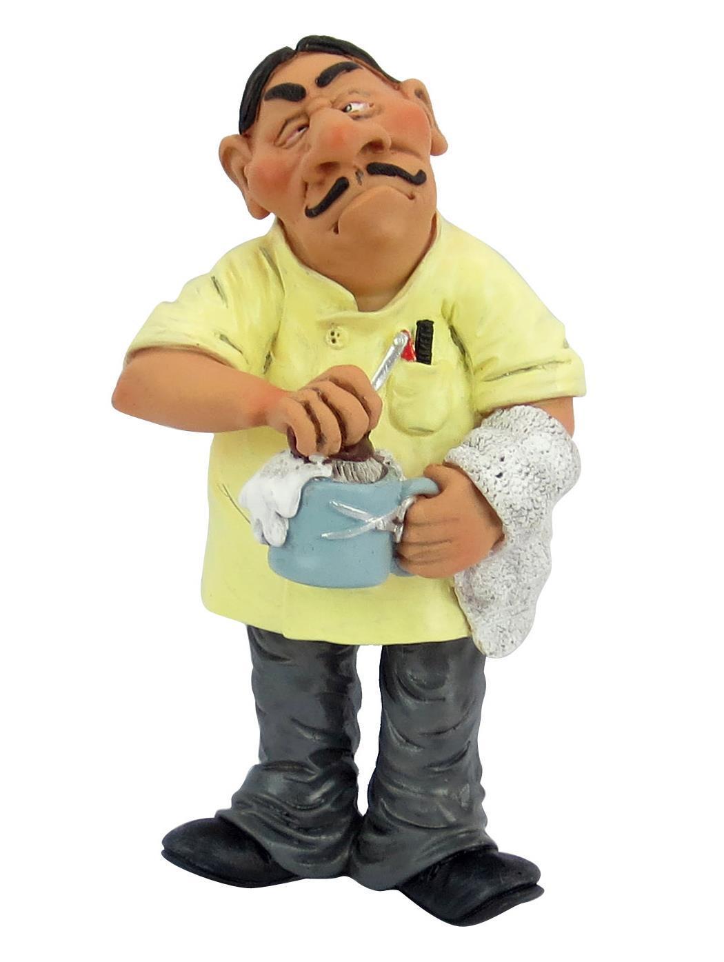 Barber stylist Character Figurine Resin inches GRUMPY JON - LB 16487