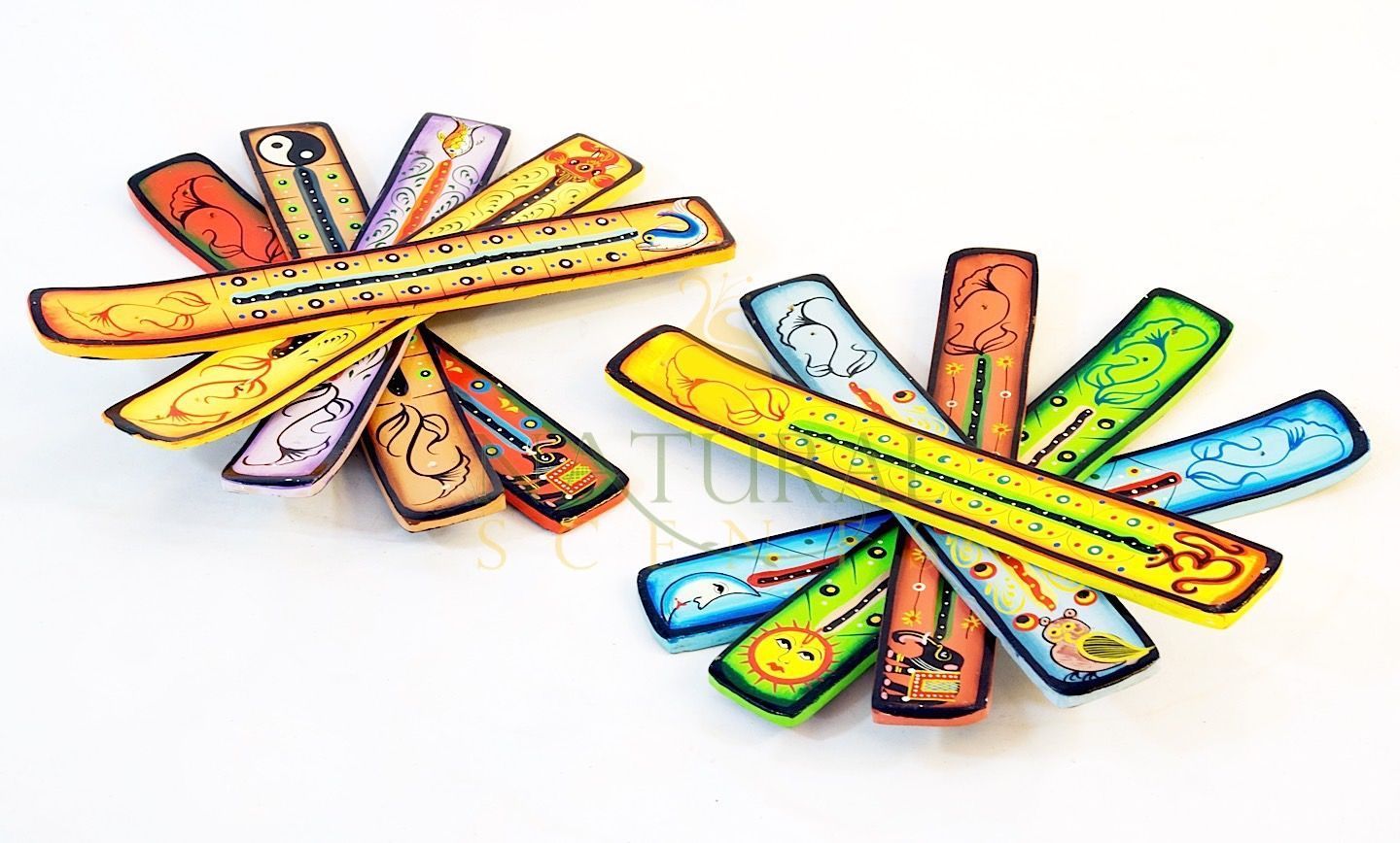 Coloured Hand Painted Incense Stick Ashcatcher Natural Scents® - NS