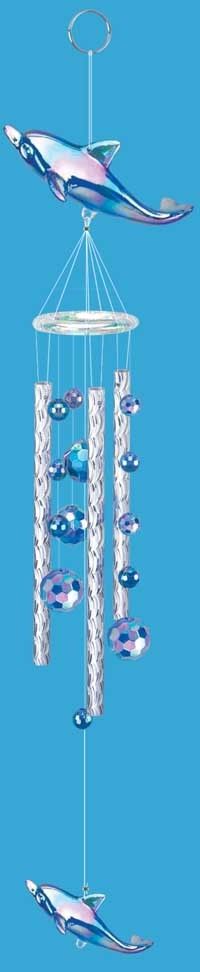 Dolphins Metallic Tubes Chimes 20 inches - RAI 12329