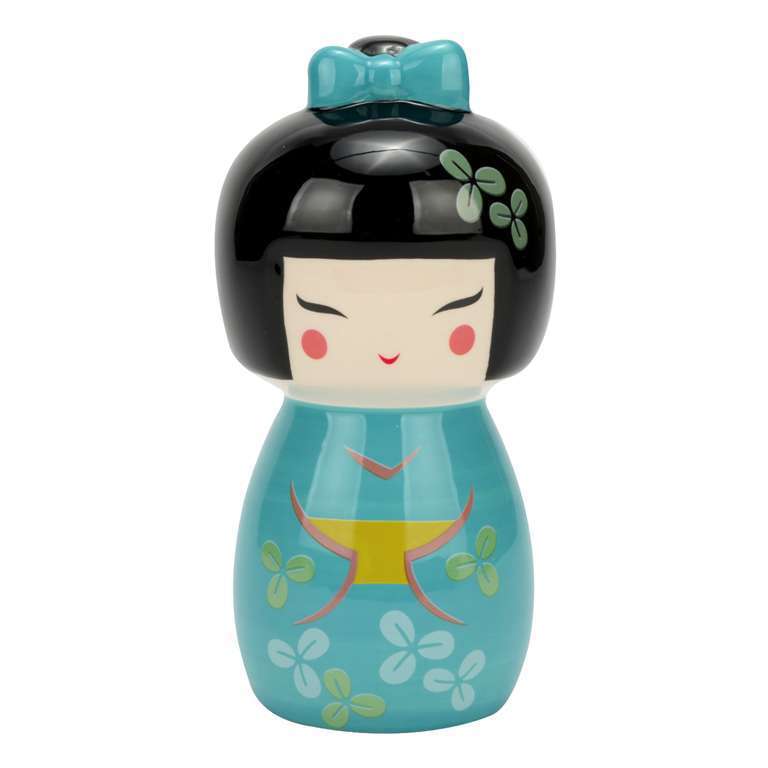 Geisha Girl Ceramic Money Box - Piggy Bank Green