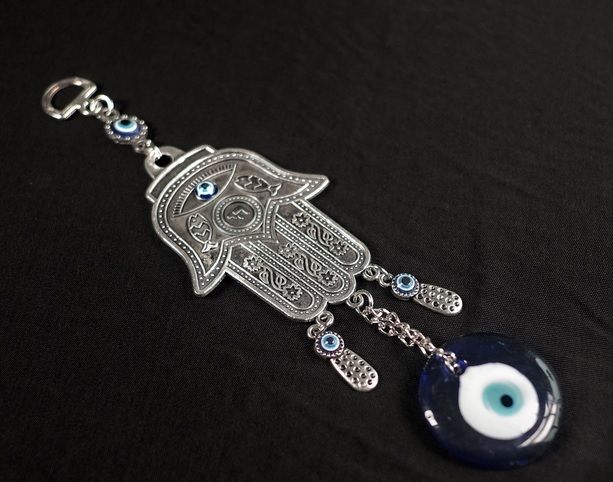 Hands of Fatima Hamsa Evil Eye Ornament - 22-344 - LB
