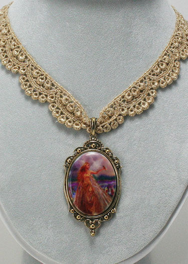 Innocence Fairy Lace Choker Necklace with Pendant - Nene Thomas Fairysite