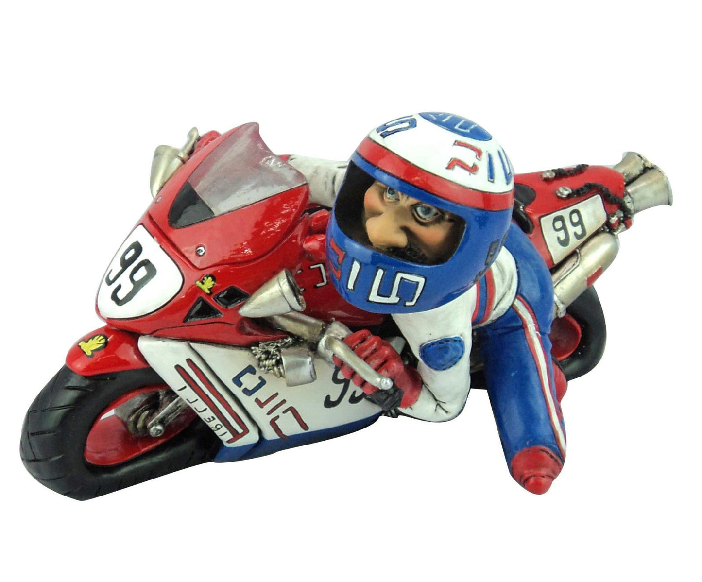 MOTORCYCLE RACER FIGURINE 8x6x5 16-443 Resin - LB